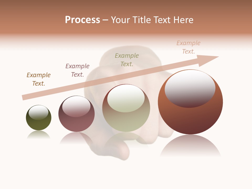 Pointing Hand On White Background PowerPoint Template