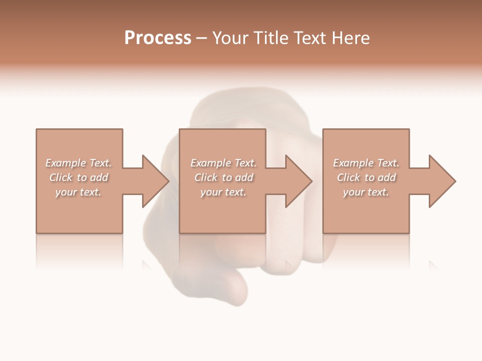 Pointing Hand On White Background PowerPoint Template