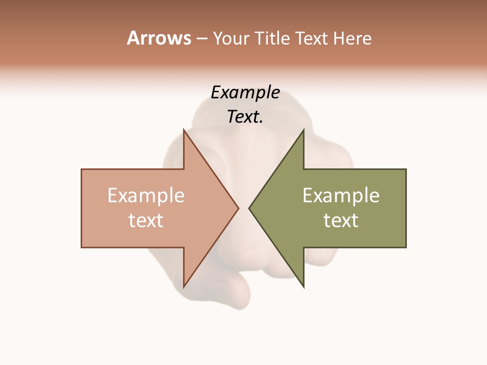 Pointing Hand On White Background PowerPoint Template