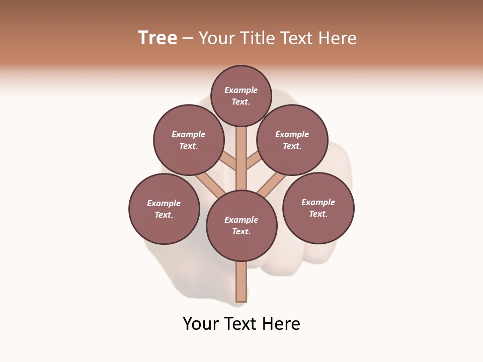 Pointing Hand On White Background PowerPoint Template