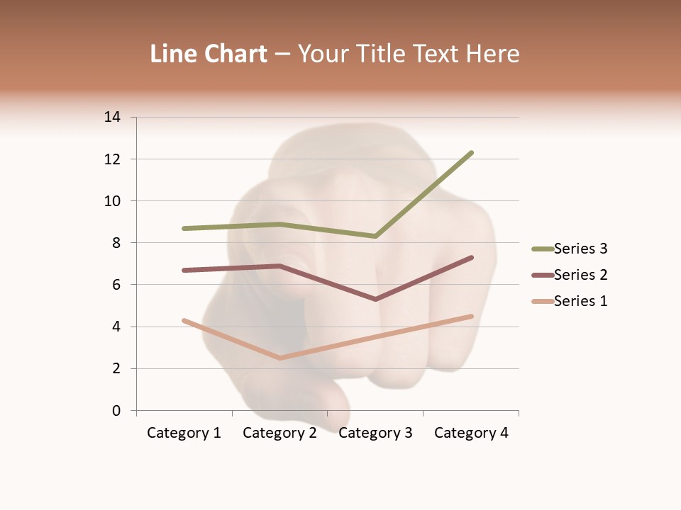 Pointing Hand On White Background PowerPoint Template