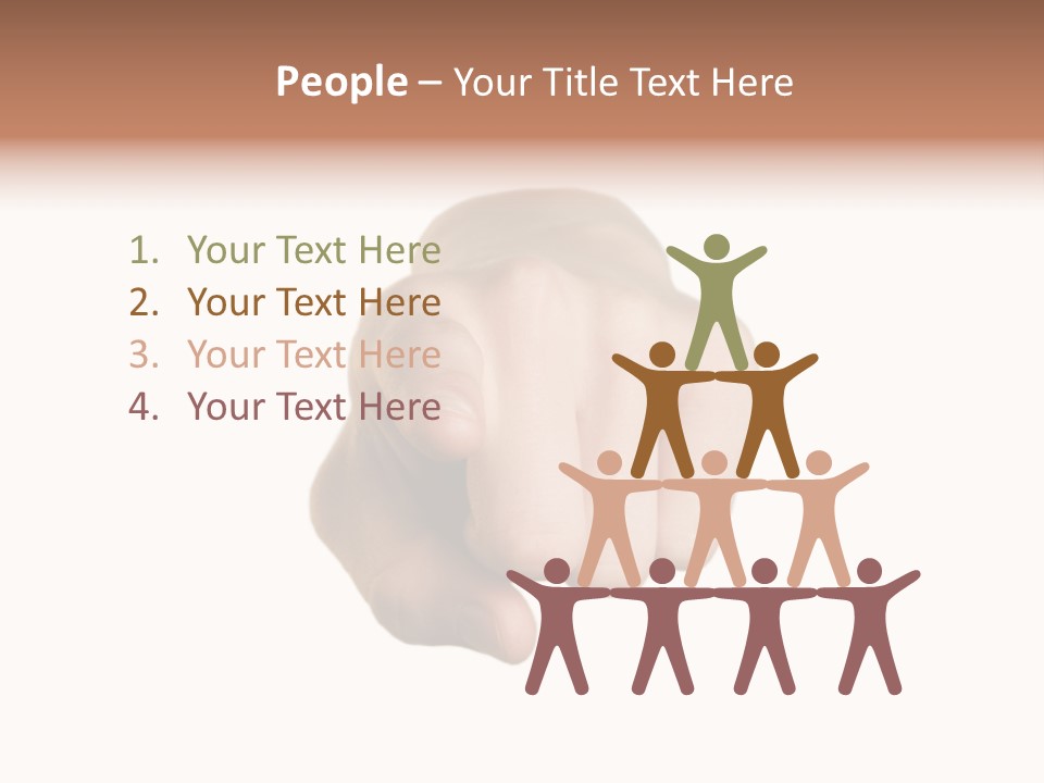 Pointing Hand On White Background PowerPoint Template