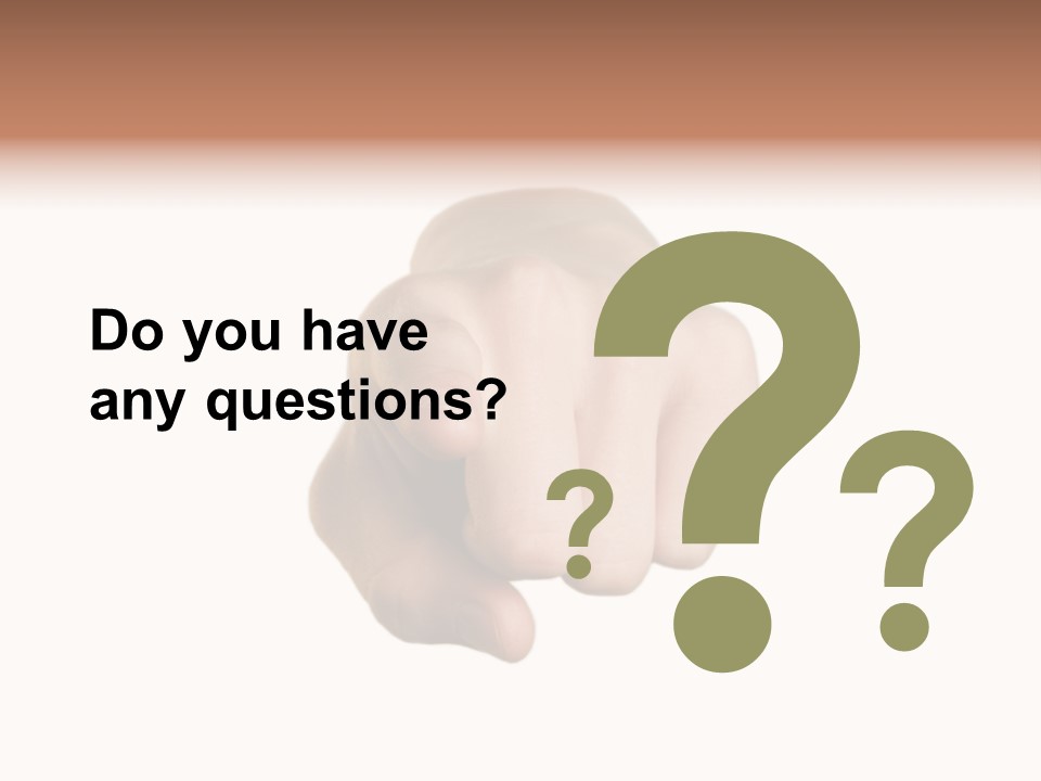 Pointing Hand On White Background PowerPoint Template