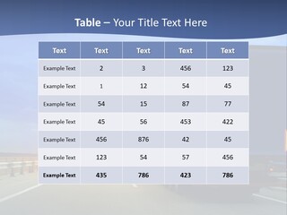 A Semi Truck Driving Down A Highway At Sunset PowerPoint Template