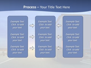 A Semi Truck Driving Down A Highway At Sunset PowerPoint Template