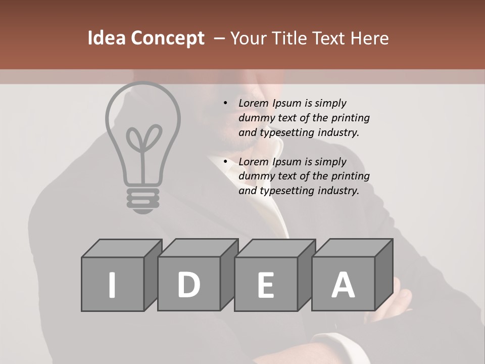 Portrait Of Angry Man PowerPoint Template