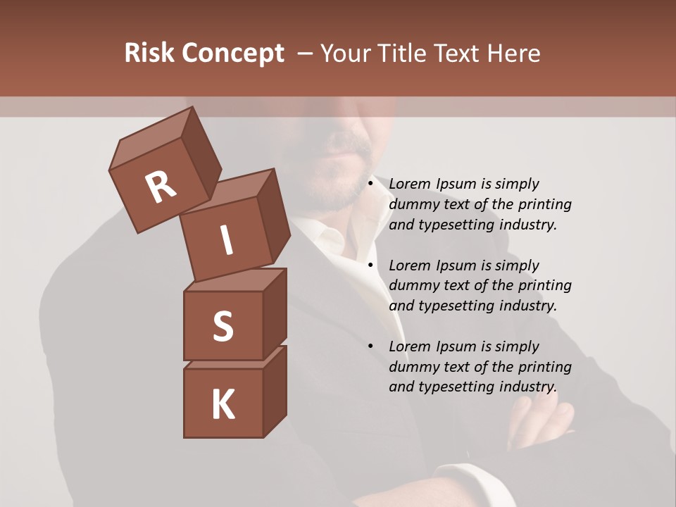 Portrait Of Angry Man PowerPoint Template