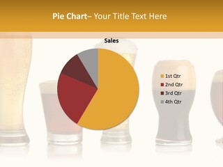 Various Glasses Of Different Beers, Isolated On White PowerPoint Template