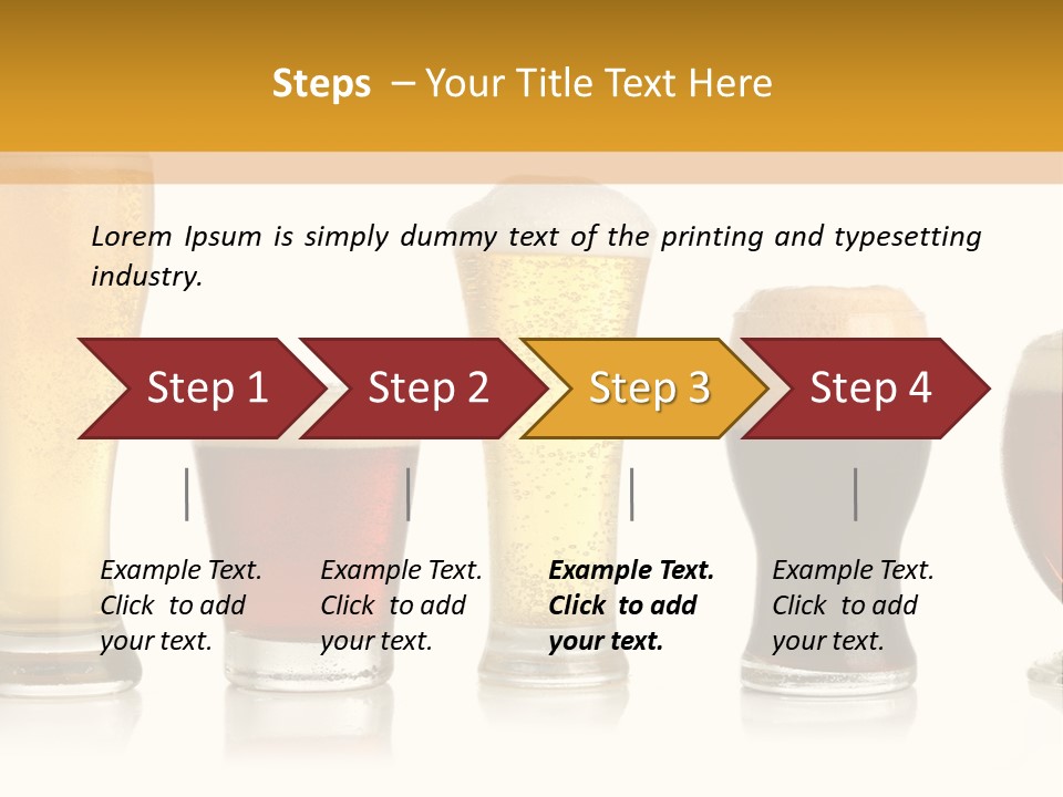 Various Glasses Of Different Beers, Isolated On White PowerPoint Template