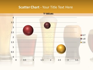 Various Glasses Of Different Beers, Isolated On White PowerPoint Template