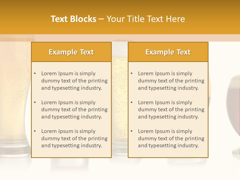 Various Glasses Of Different Beers, Isolated On White PowerPoint Template