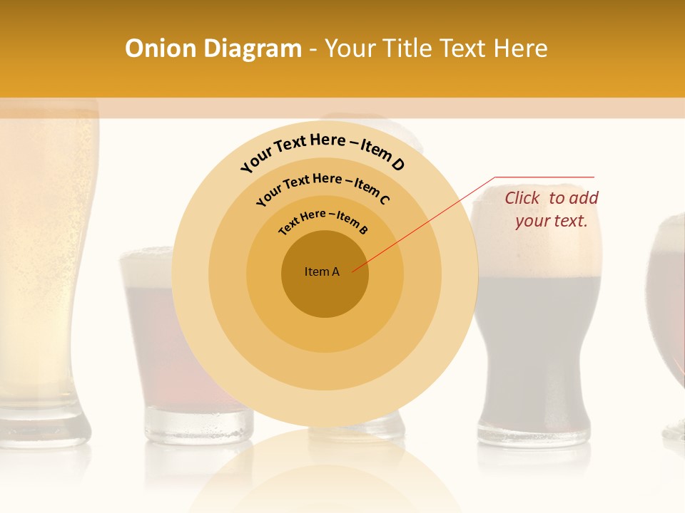 Various Glasses Of Different Beers, Isolated On White PowerPoint Template