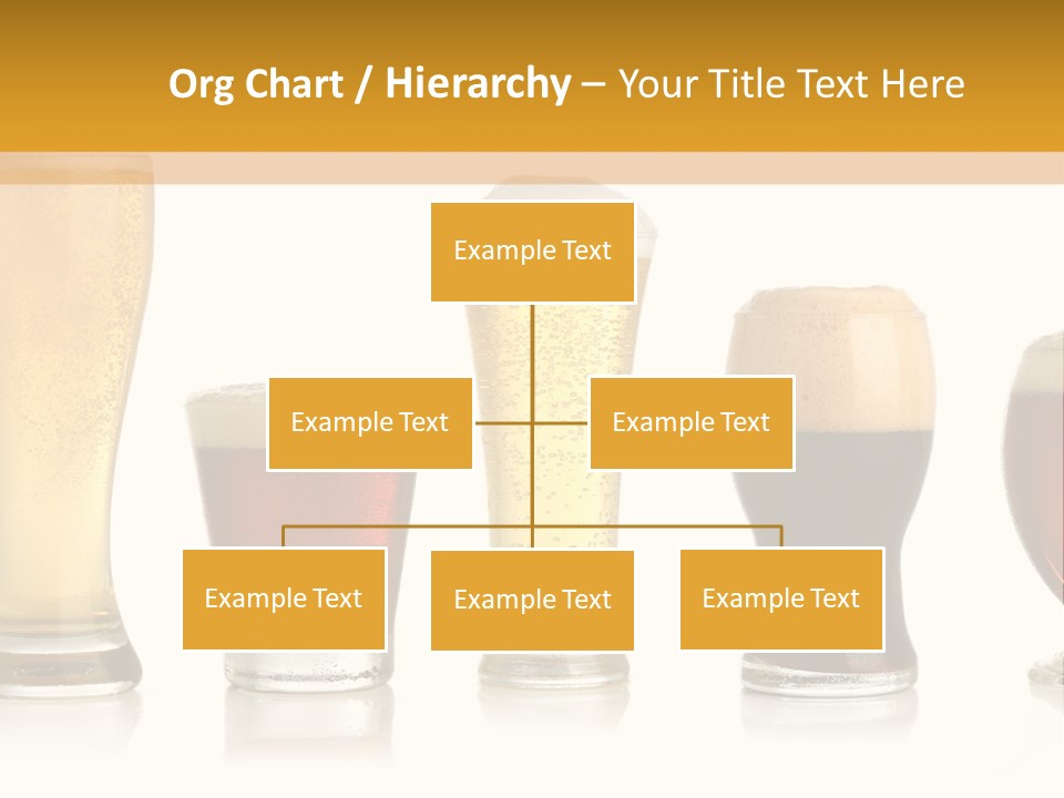 Various Glasses Of Different Beers, Isolated On White PowerPoint Template