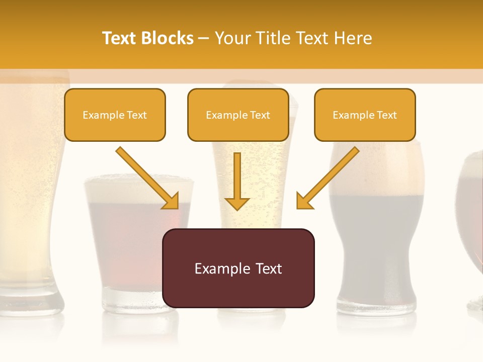 Various Glasses Of Different Beers, Isolated On White PowerPoint Template