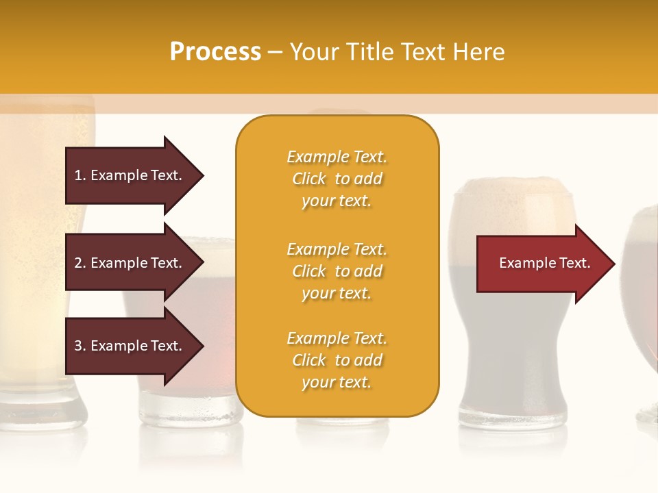 Various Glasses Of Different Beers, Isolated On White PowerPoint Template