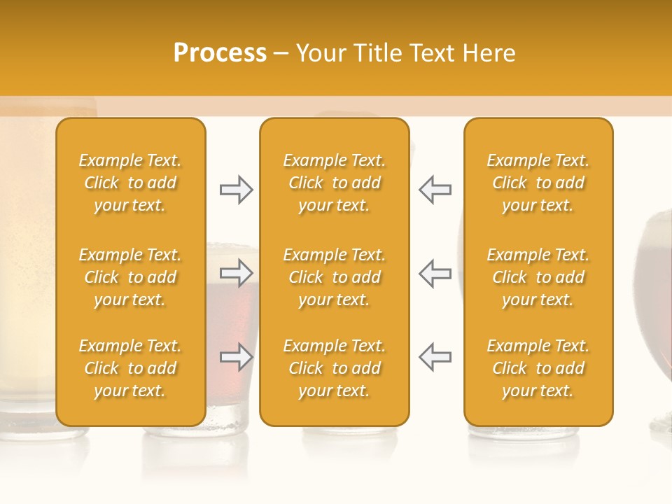 Various Glasses Of Different Beers, Isolated On White PowerPoint Template