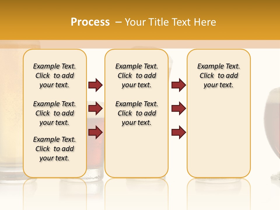 Various Glasses Of Different Beers, Isolated On White PowerPoint Template