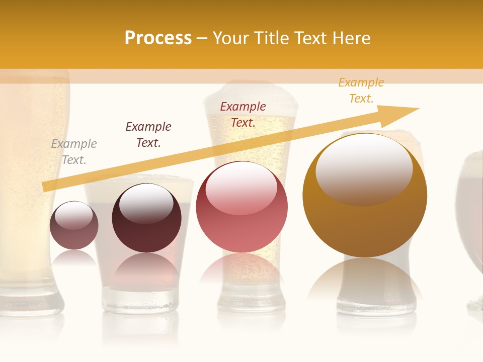 Various Glasses Of Different Beers, Isolated On White PowerPoint Template