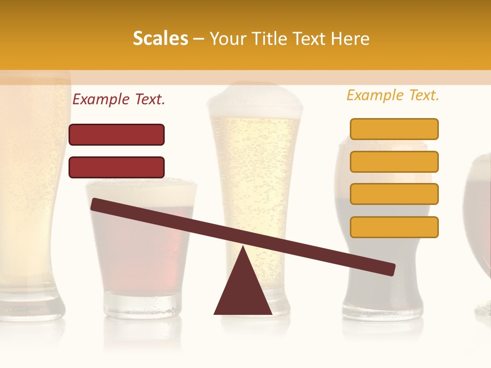 Various Glasses Of Different Beers, Isolated On White PowerPoint Template