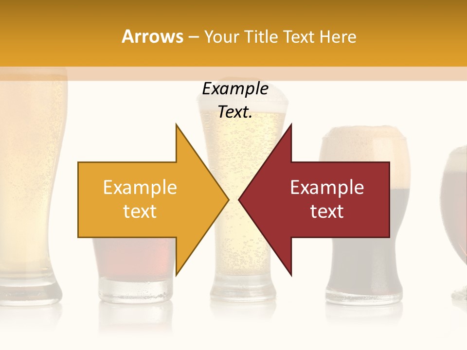 Various Glasses Of Different Beers, Isolated On White PowerPoint Template