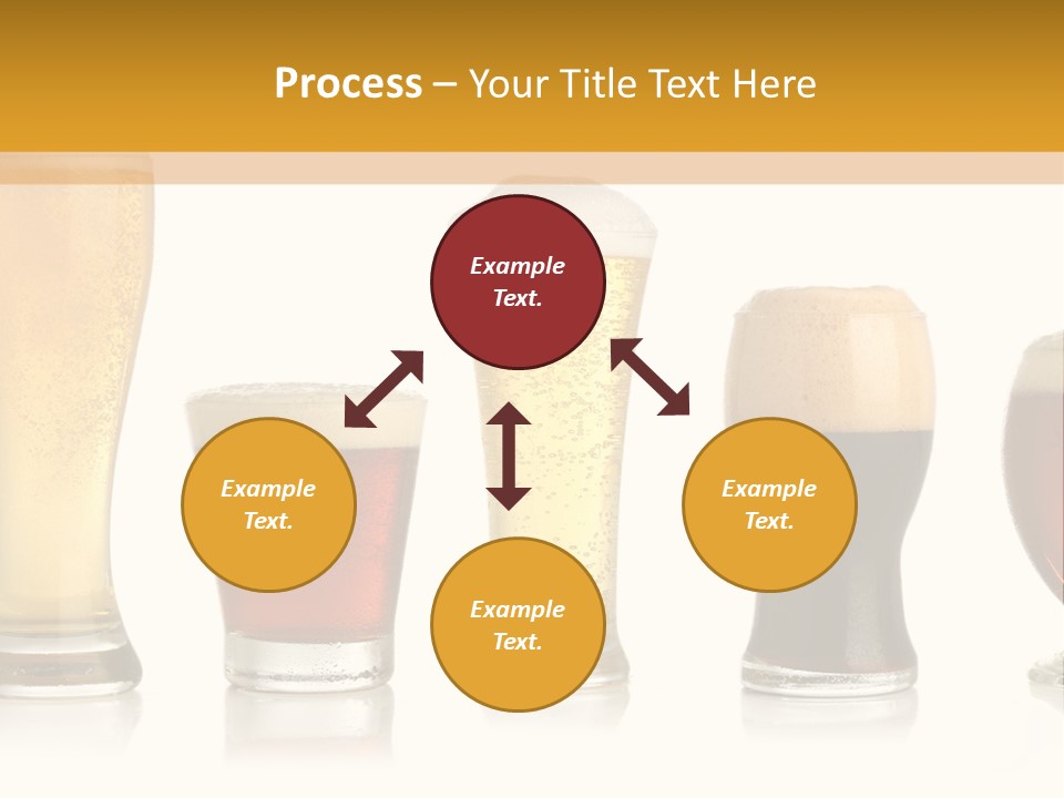 Various Glasses Of Different Beers, Isolated On White PowerPoint Template