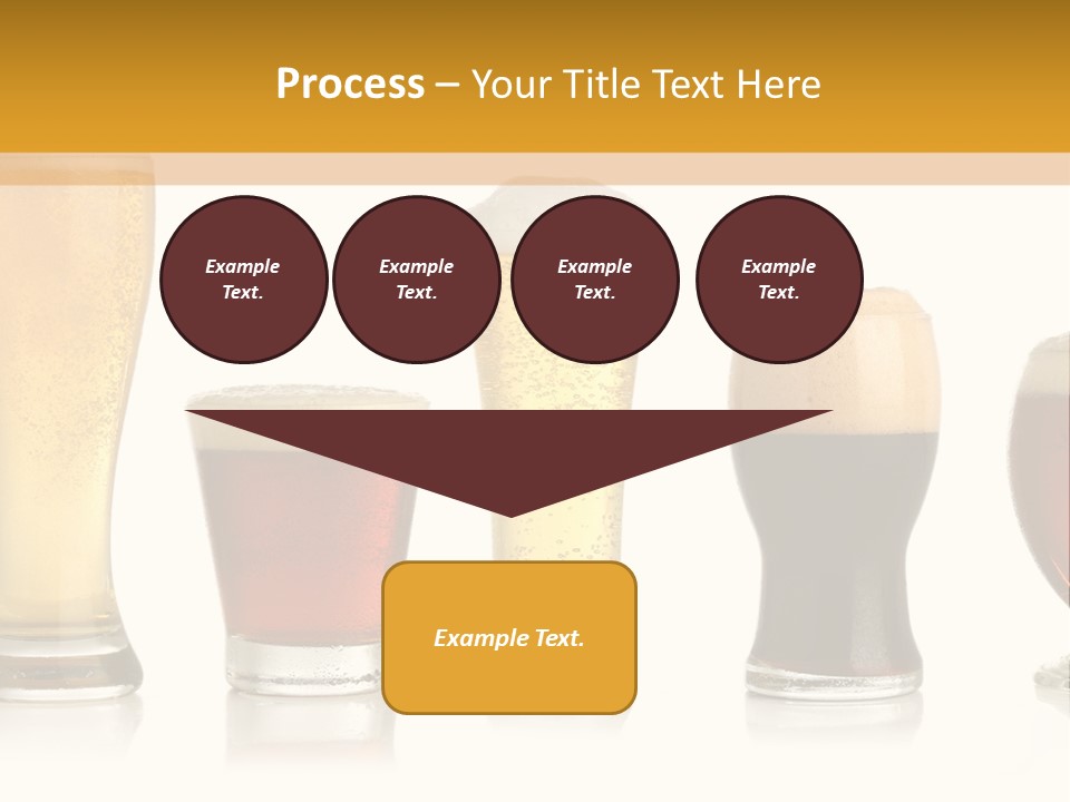 Various Glasses Of Different Beers, Isolated On White PowerPoint Template