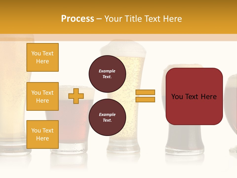 Various Glasses Of Different Beers, Isolated On White PowerPoint Template