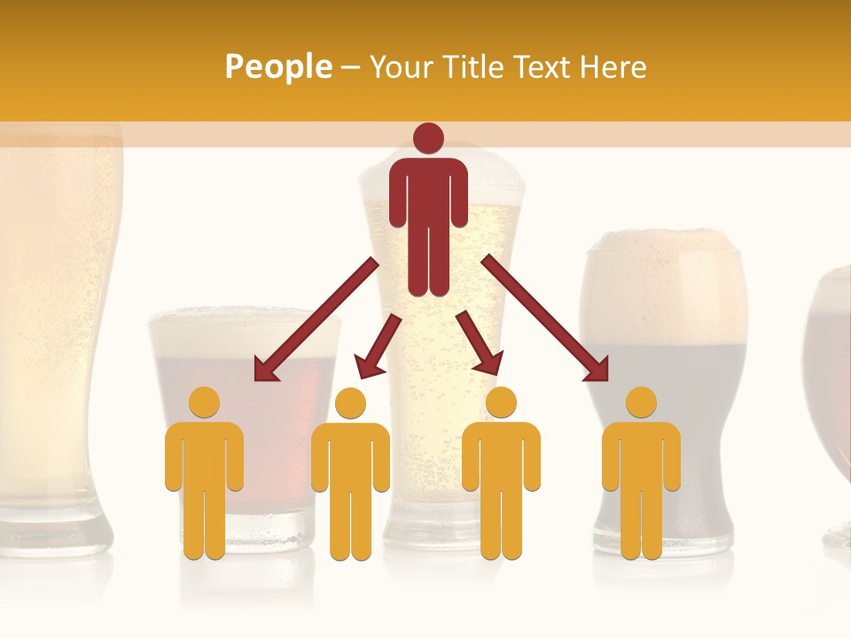 Various Glasses Of Different Beers, Isolated On White PowerPoint Template