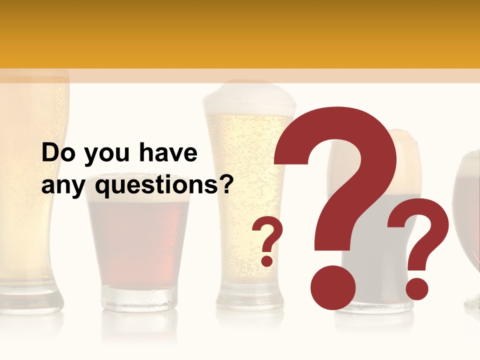 Various Glasses Of Different Beers, Isolated On White PowerPoint Template