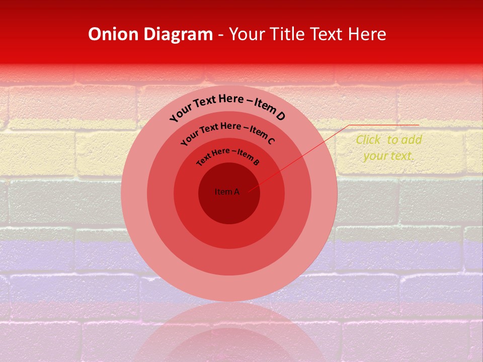 Rainbow Flag Painted Onto A Grunge Brick Wall PowerPoint Template