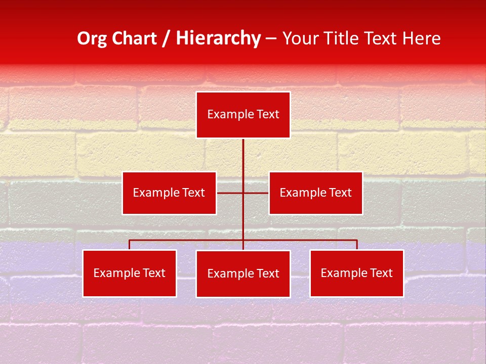 Rainbow Flag Painted Onto A Grunge Brick Wall PowerPoint Template