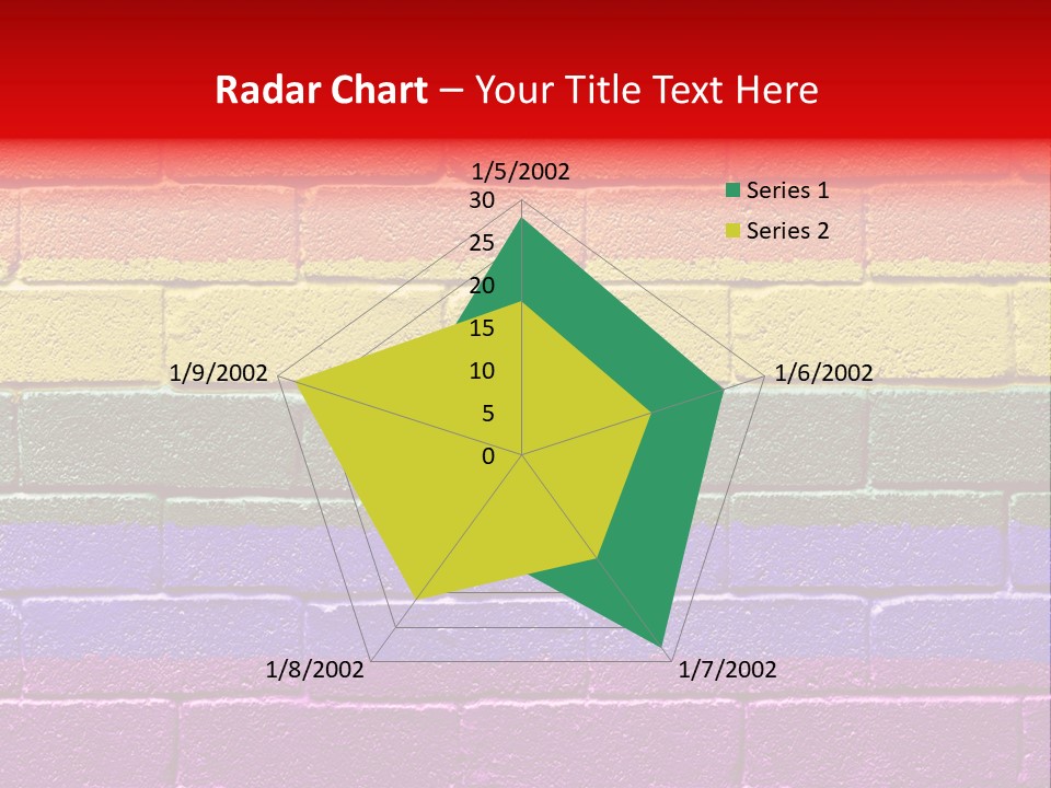 Rainbow Flag Painted Onto A Grunge Brick Wall PowerPoint Template