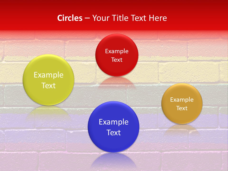 Rainbow Flag Painted Onto A Grunge Brick Wall PowerPoint Template