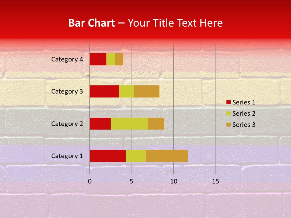 Rainbow Flag Painted Onto A Grunge Brick Wall PowerPoint Template