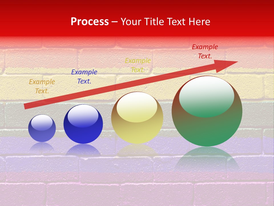 Rainbow Flag Painted Onto A Grunge Brick Wall PowerPoint Template