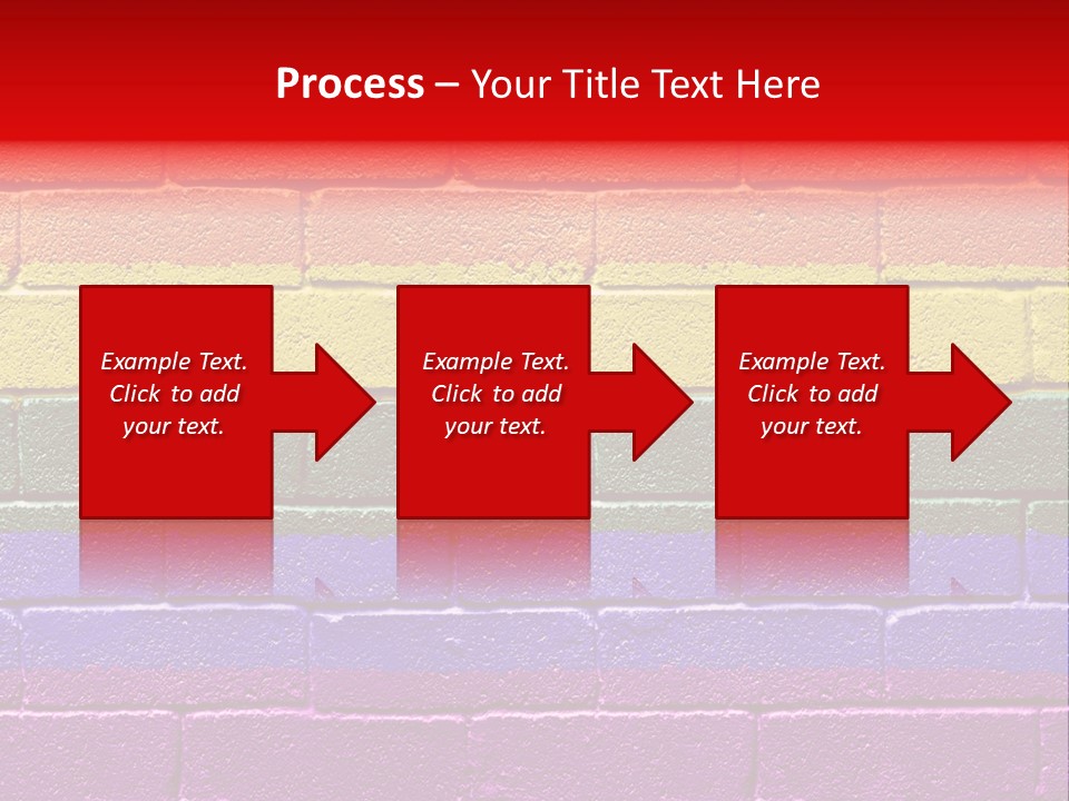 Rainbow Flag Painted Onto A Grunge Brick Wall PowerPoint Template