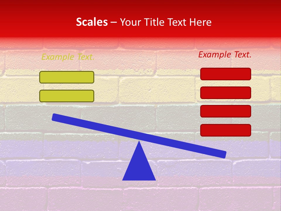 Rainbow Flag Painted Onto A Grunge Brick Wall PowerPoint Template