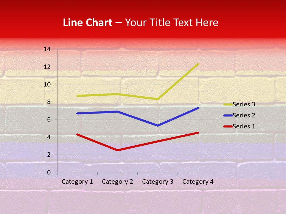 Rainbow Flag Painted Onto A Grunge Brick Wall PowerPoint Template