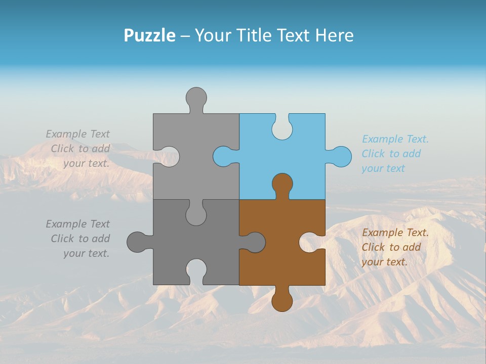 Kitchen With White Island PowerPoint Template