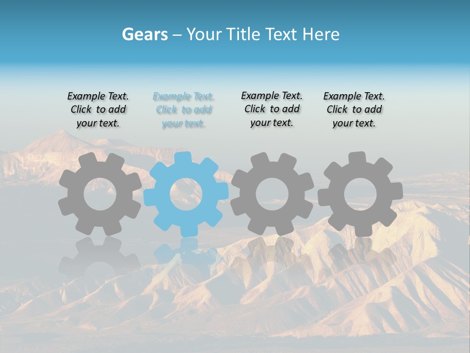 Kitchen With White Island PowerPoint Template