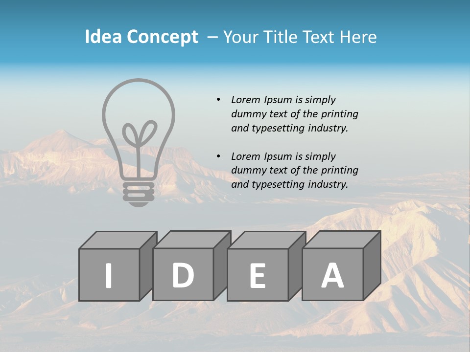 Kitchen With White Island PowerPoint Template