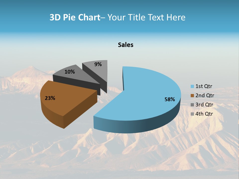 Kitchen With White Island PowerPoint Template