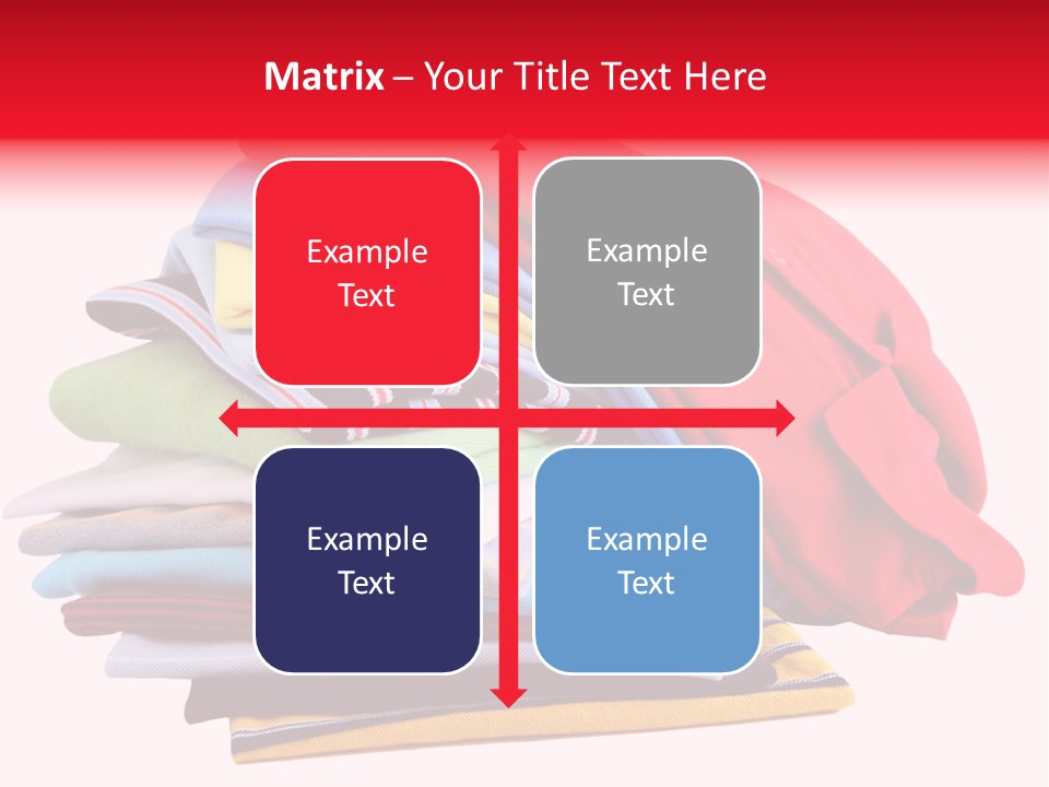 A Pile Of Folded Clothes On A White Background PowerPoint Template