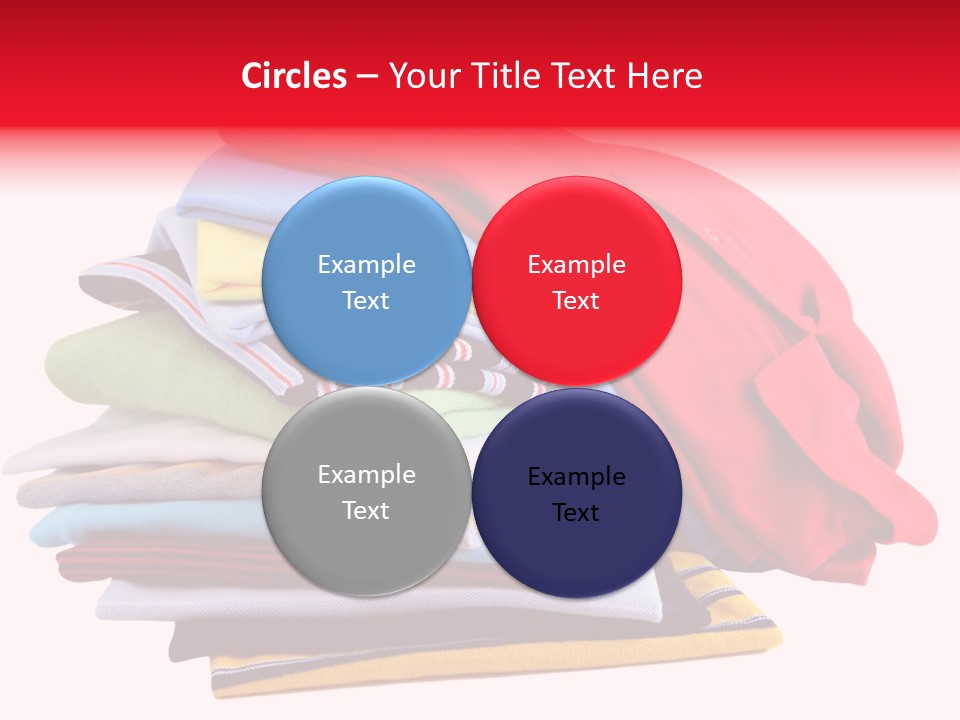 A Pile Of Folded Clothes On A White Background PowerPoint Template