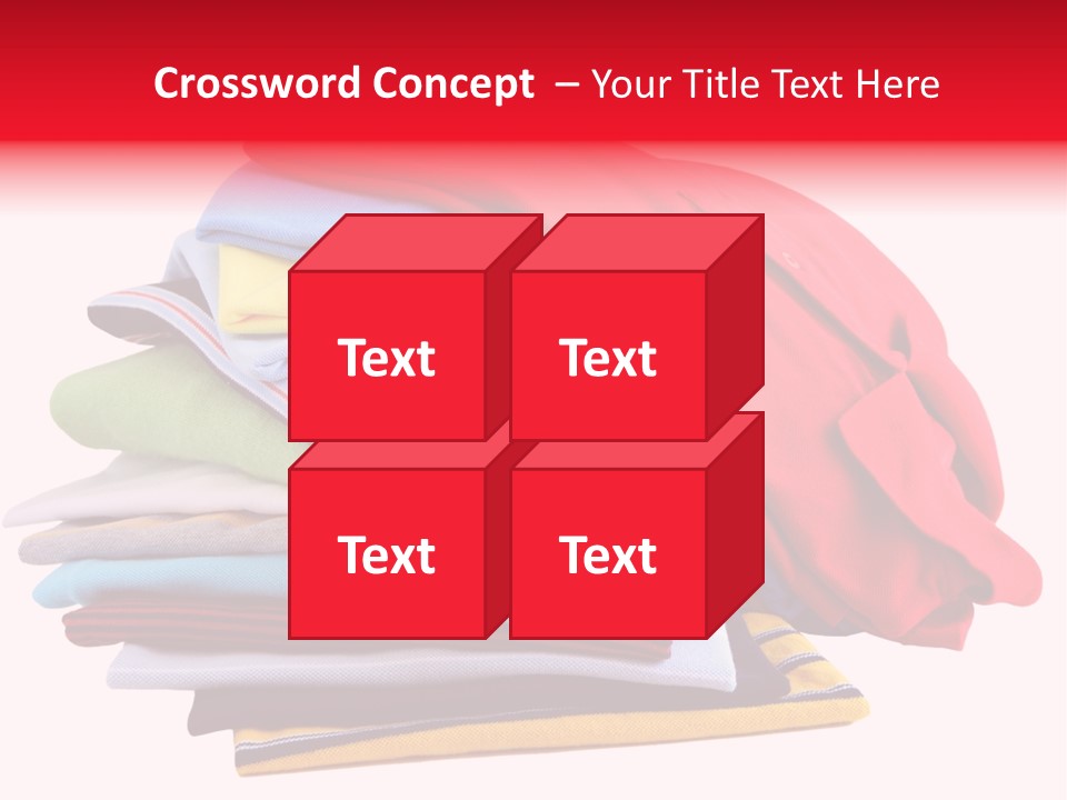 A Pile Of Folded Clothes On A White Background PowerPoint Template