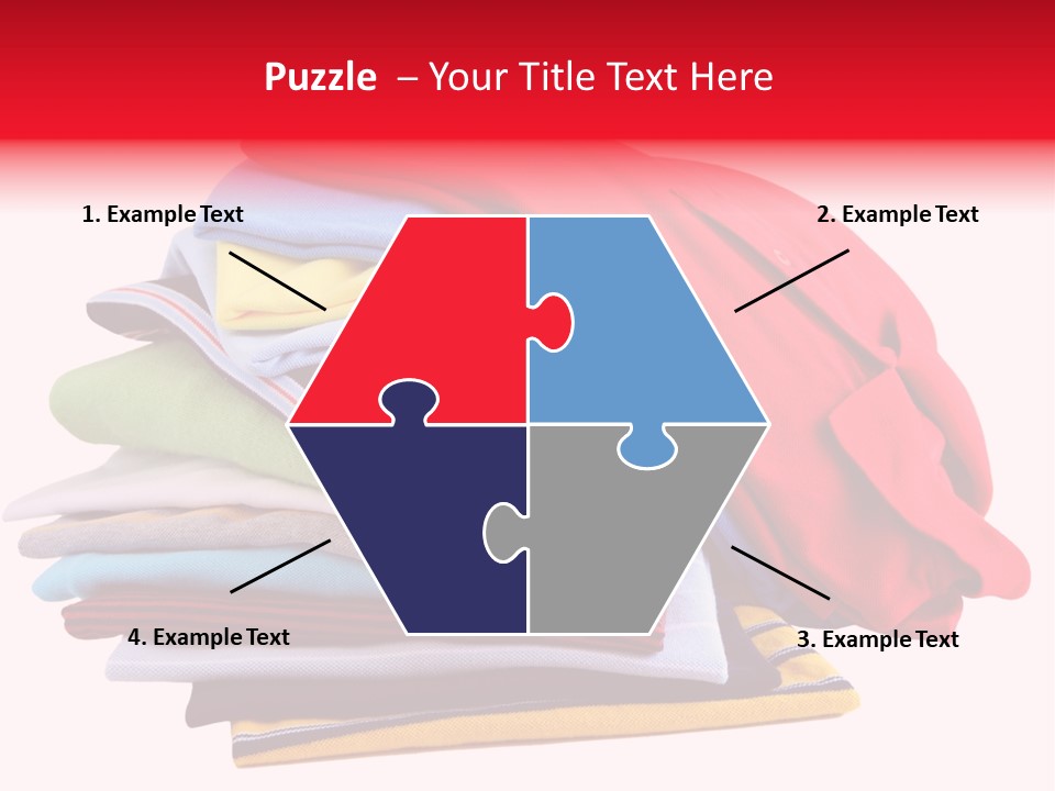 A Pile Of Folded Clothes On A White Background PowerPoint Template