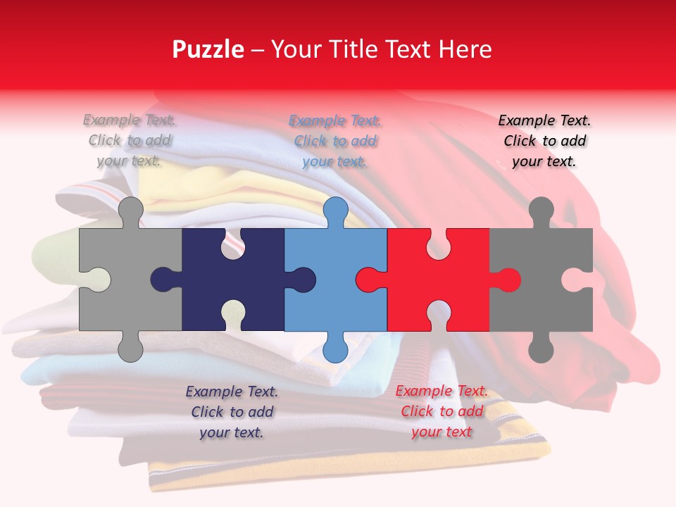 A Pile Of Folded Clothes On A White Background PowerPoint Template