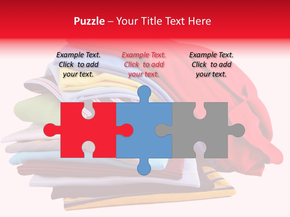 A Pile Of Folded Clothes On A White Background PowerPoint Template