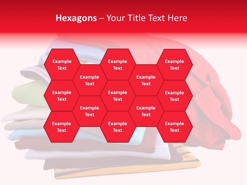 A Pile Of Folded Clothes On A White Background PowerPoint Template