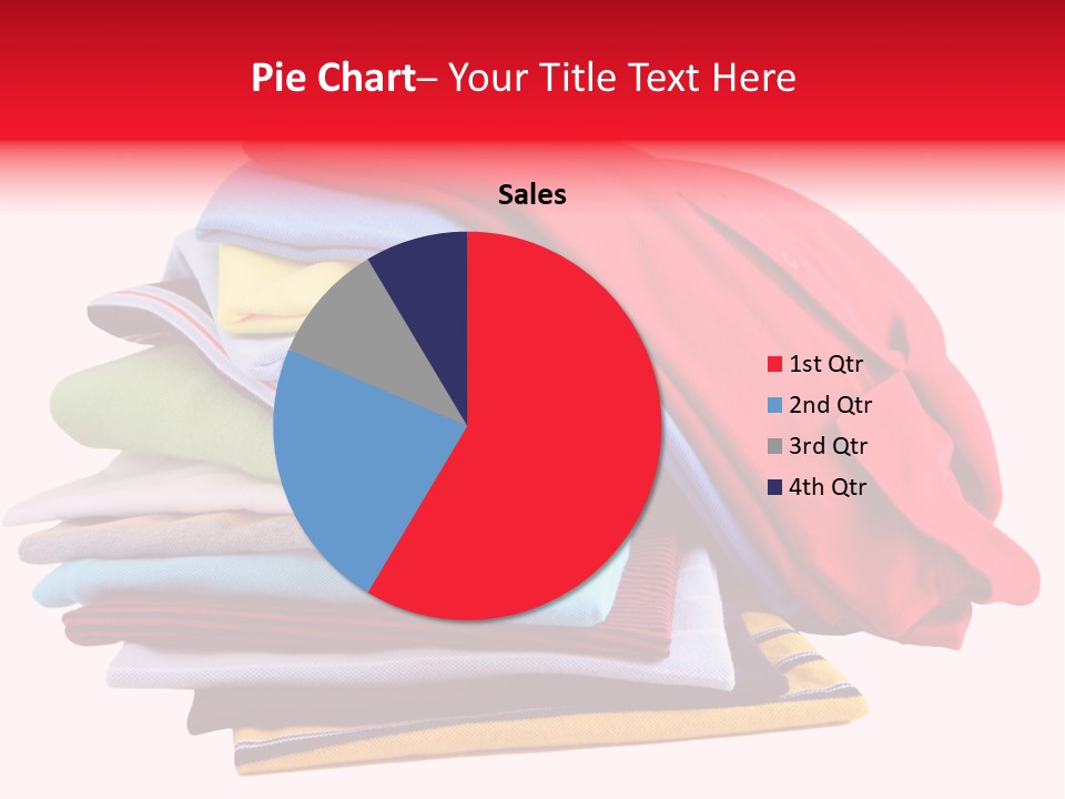 A Pile Of Folded Clothes On A White Background PowerPoint Template